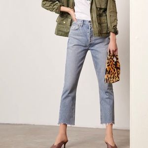 AGOLDE RILEY HI RISE STRAIGHT CROP JEANS SZ 26